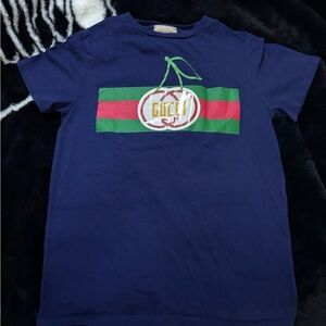 Gucci Kids Navy  Logo Tee 🍒